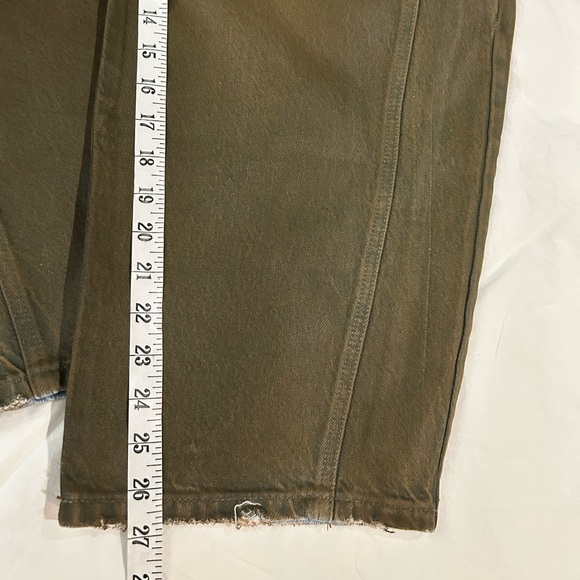 NWT Free People We The Free Good Luck Coated Barrel Jeans New Moon 25 - Picture 15 of 16